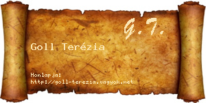 Goll Terézia névjegykártya